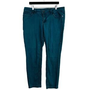 Seven7 Skinny Jeans Teal Green Casual Denim Pant Jean - 16